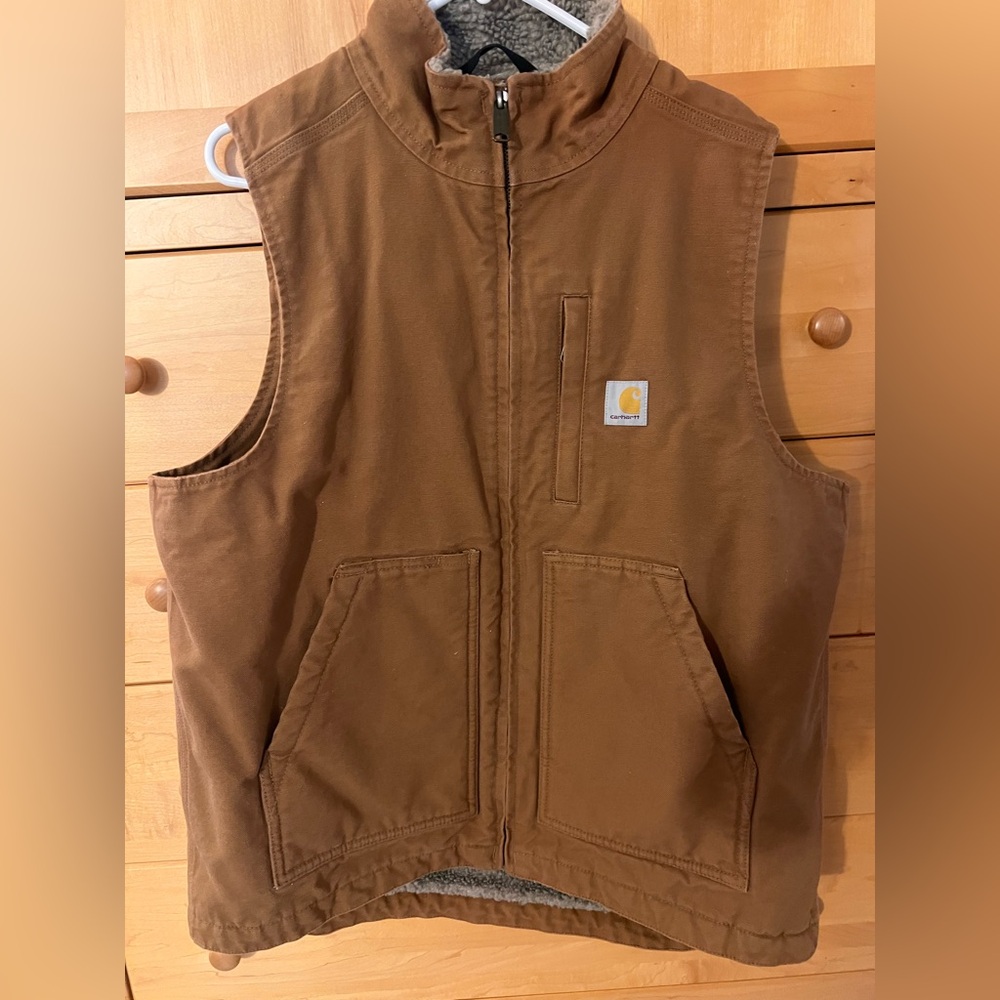 Carhartt Tan Sherpa-Lined Vest